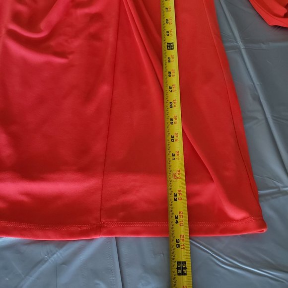 H&MDRESS SIZE 6 KNOT FRONT LONG SLEEVE RED ORANGE - Picture 5 of 10